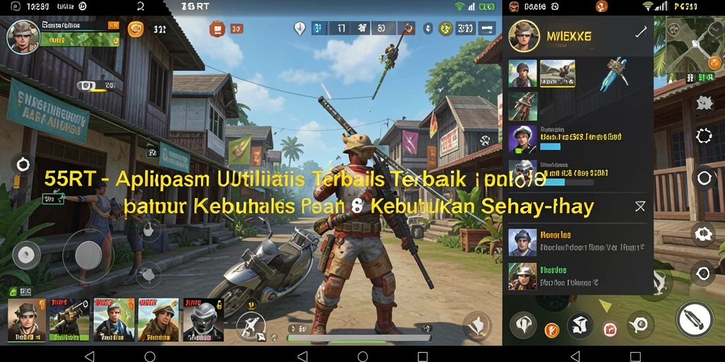 Tampilan antarmuka 55RT yang sederhana dan fungsional untuk utilitas.