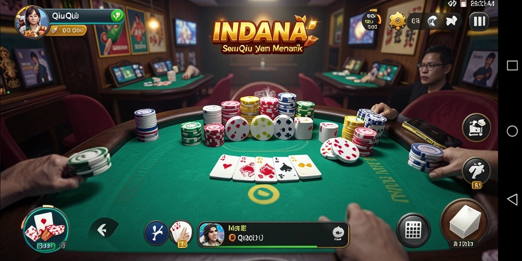 Tampilan gameplay QiuQiu di INDAAA yang menarik.
