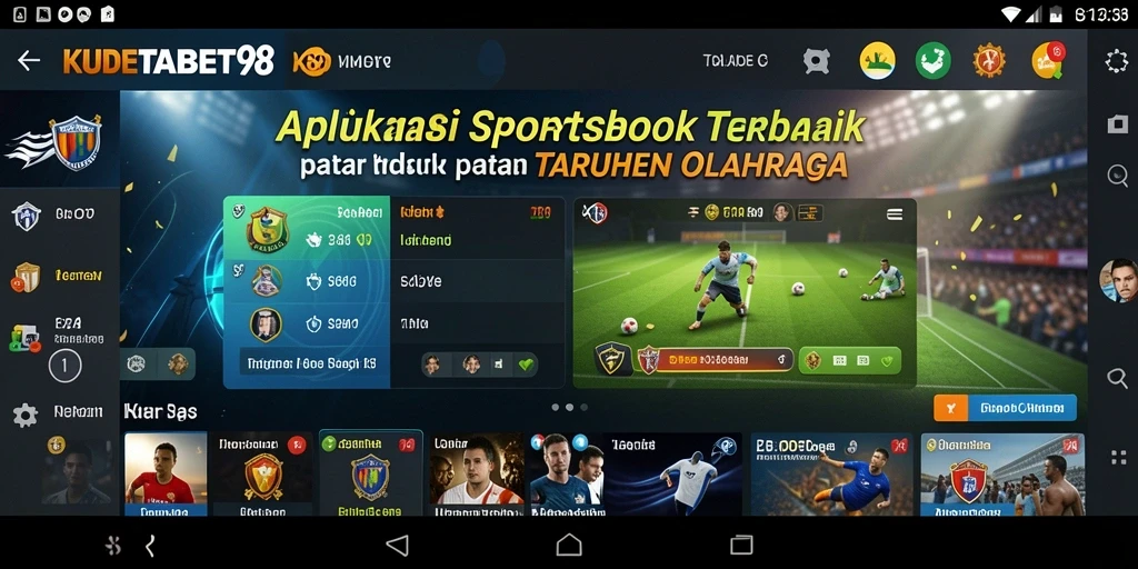 Screenshot KUDETABET98 menampilkan berbagai opsi taruhan olahraga.