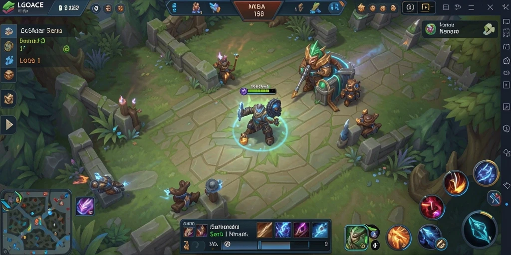 Tangkapan layar gameplay intens LGOACE di arena pertarungan.