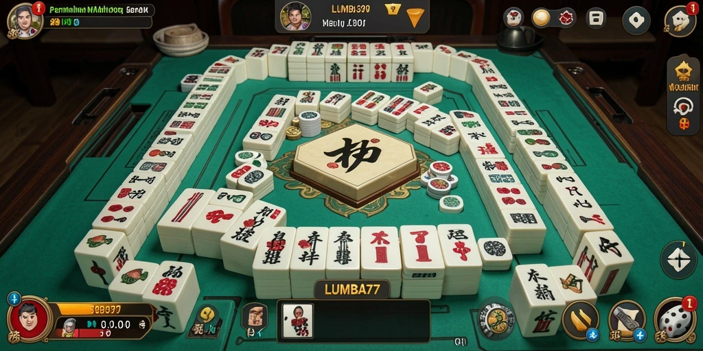 Tampilan gameplay menarik dari LUMBA77 dengan elemen Mahjong.
