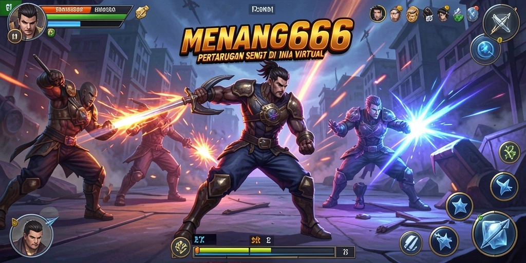 Tampilan gameplay yang mendebarkan di MENANG666 selama pertarungan.