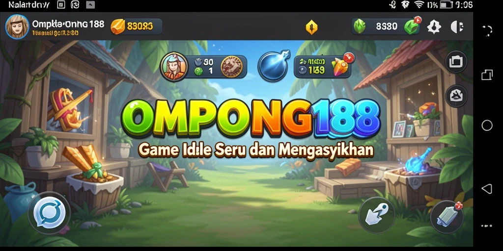 Tampilan gameplay OMPONG188 yang menarik dan penuh warna.