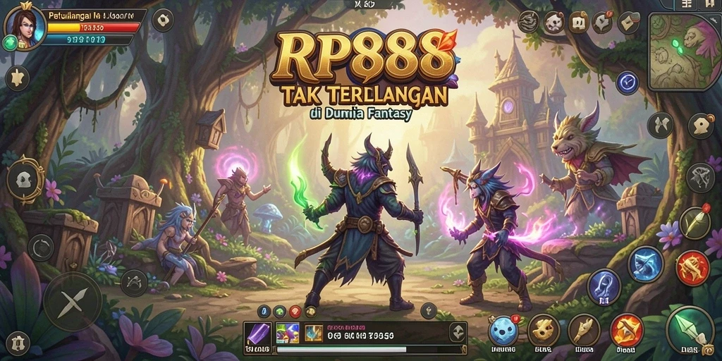 Screenshot gameplay RP888 menampilkan petualangan seru dalam dunia fantastis.