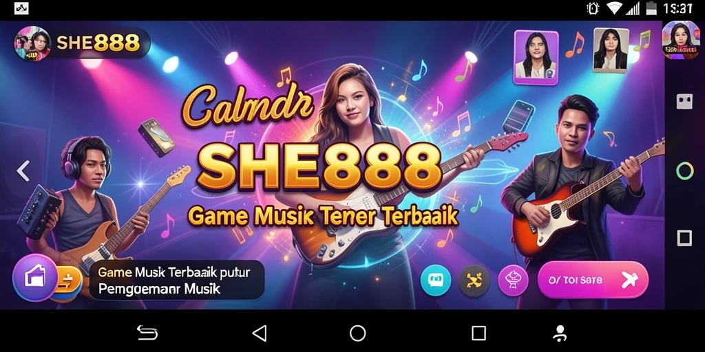 Tampilan gameplay SHE888 yang penuh warna dan dinamis.