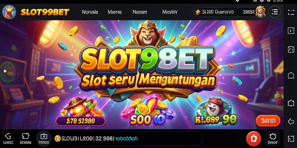 Tampilan gameplay SLOT99BET yang penuh warna dan menarik.