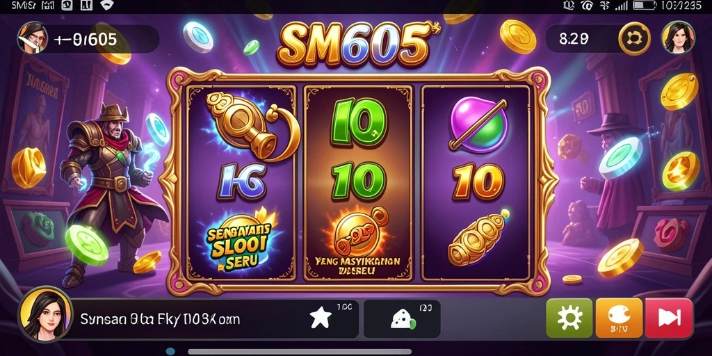 Screenshot SM605 menampilkan gameplay Slot yang seru dan menarik.