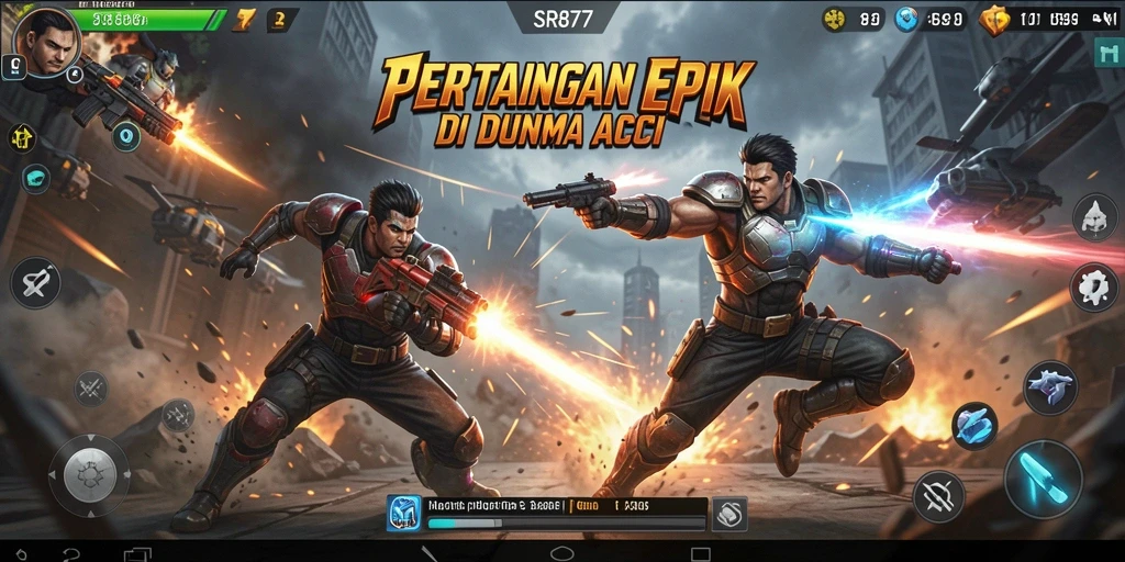 Screenshot SR877 menunjukkan aksi pertarungan yang mendebarkan dan grafis menawan.